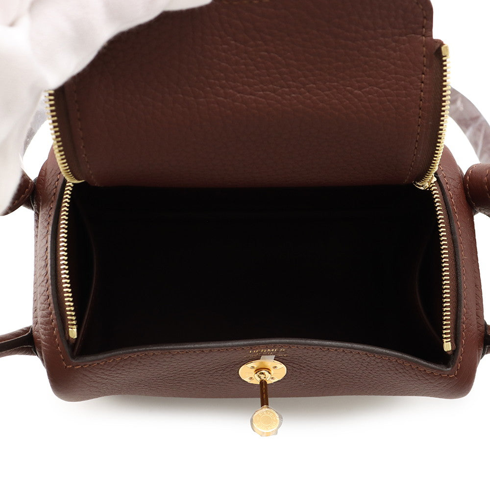 HERMES Lindy Terre Taurillon Clemence Size Mini