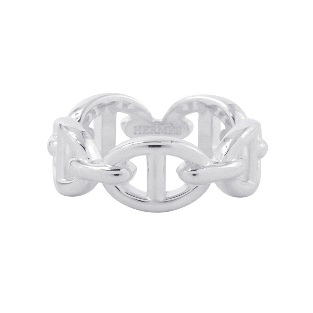 HERMES Chaine d'Ancre Anchene Ring Size PM/49/#9 SV925