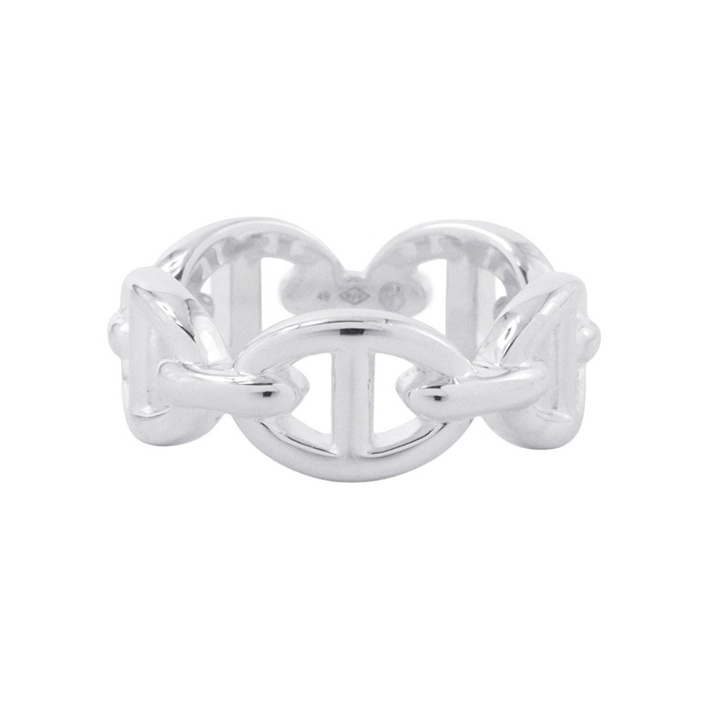 HERMES Chaine d'Ancre Anchene Ring Size PM/49/#9 SV925