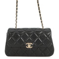 CHANEL Matelasse Mini Flap ChainShoulder Bag BlackAP4592 Lambskin Size Mini(7.5")