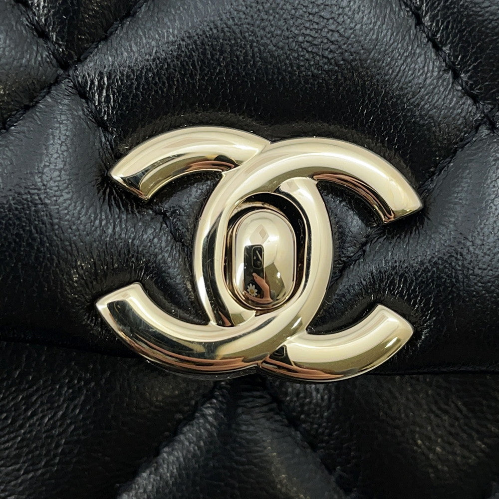 CHANEL Matelasse Mini Flap ChainShoulder Bag BlackAP4592 Lambskin Size Mini(7.5")