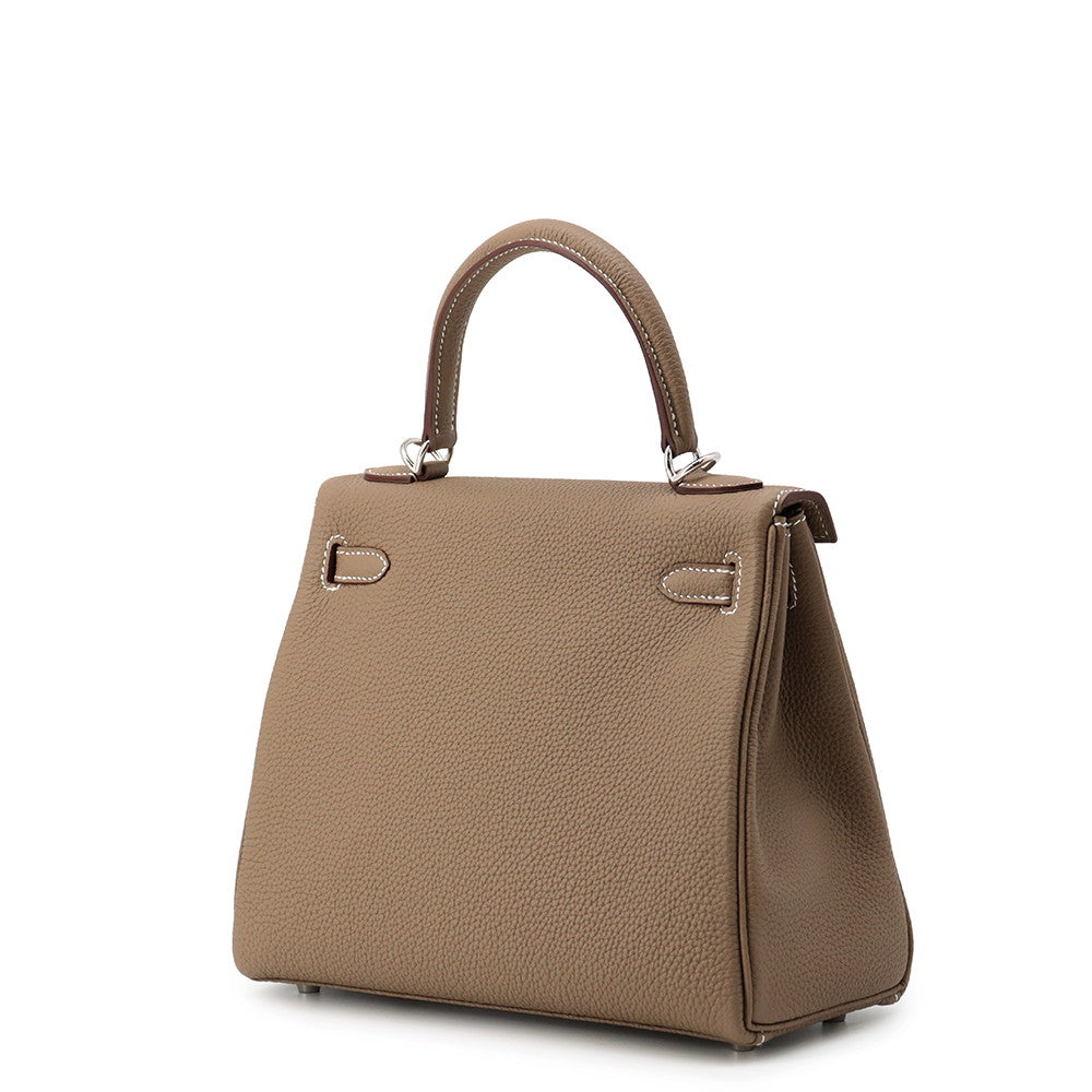 HERMES Kelly Retourne Etoupe Togo Leather Size 25