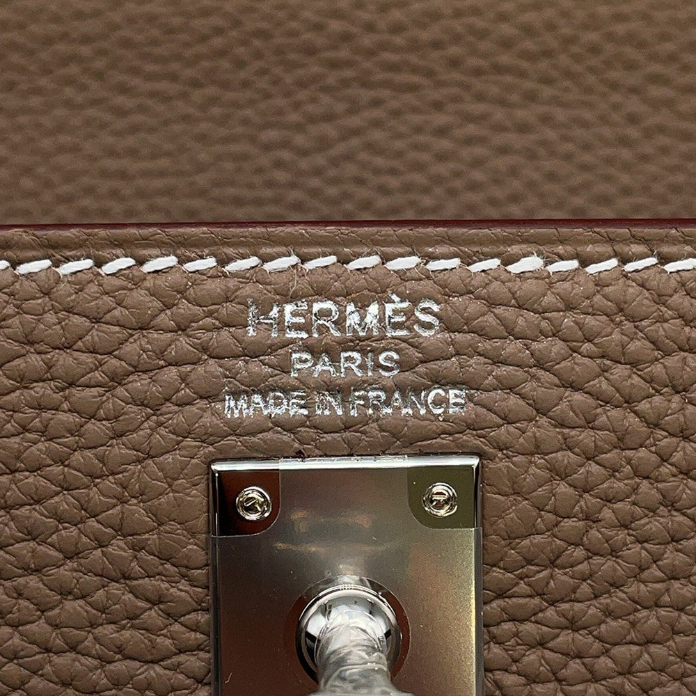 HERMES Kelly Retourne Etoupe Togo Leather Size 25