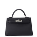 HERMES Mini Kelly 2 Black Epsom