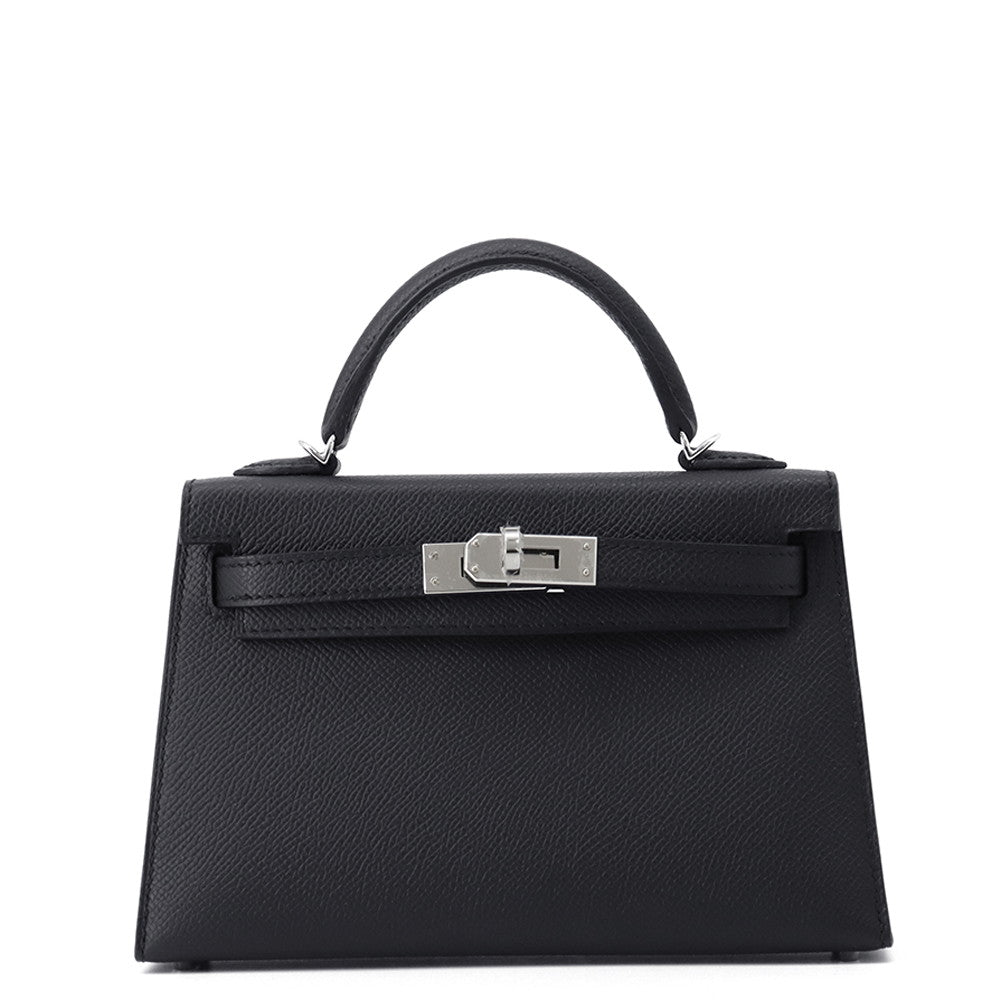 HERMES Mini Kelly 2 Black Epsom