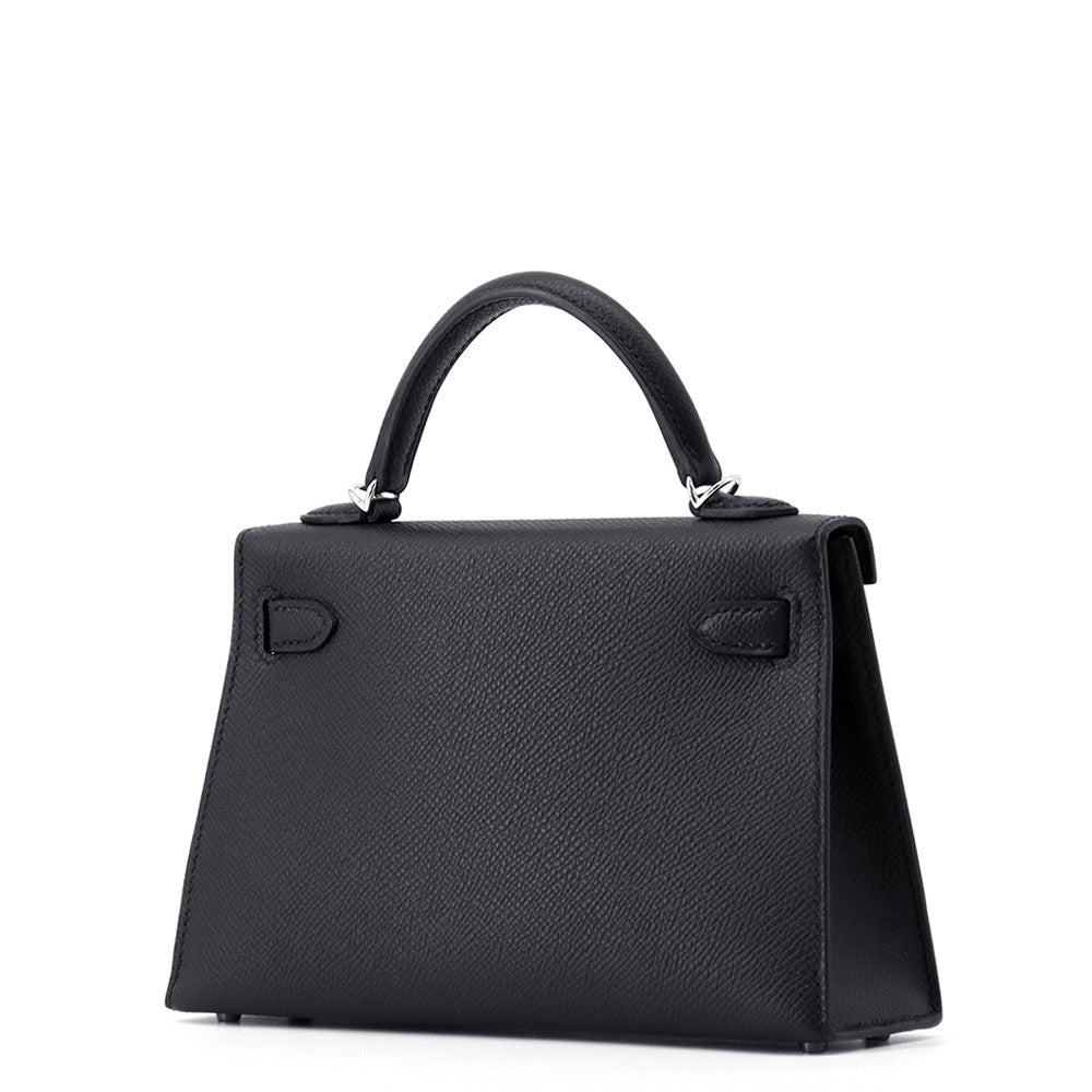 HERMES Mini Kelly 2 Black Epsom