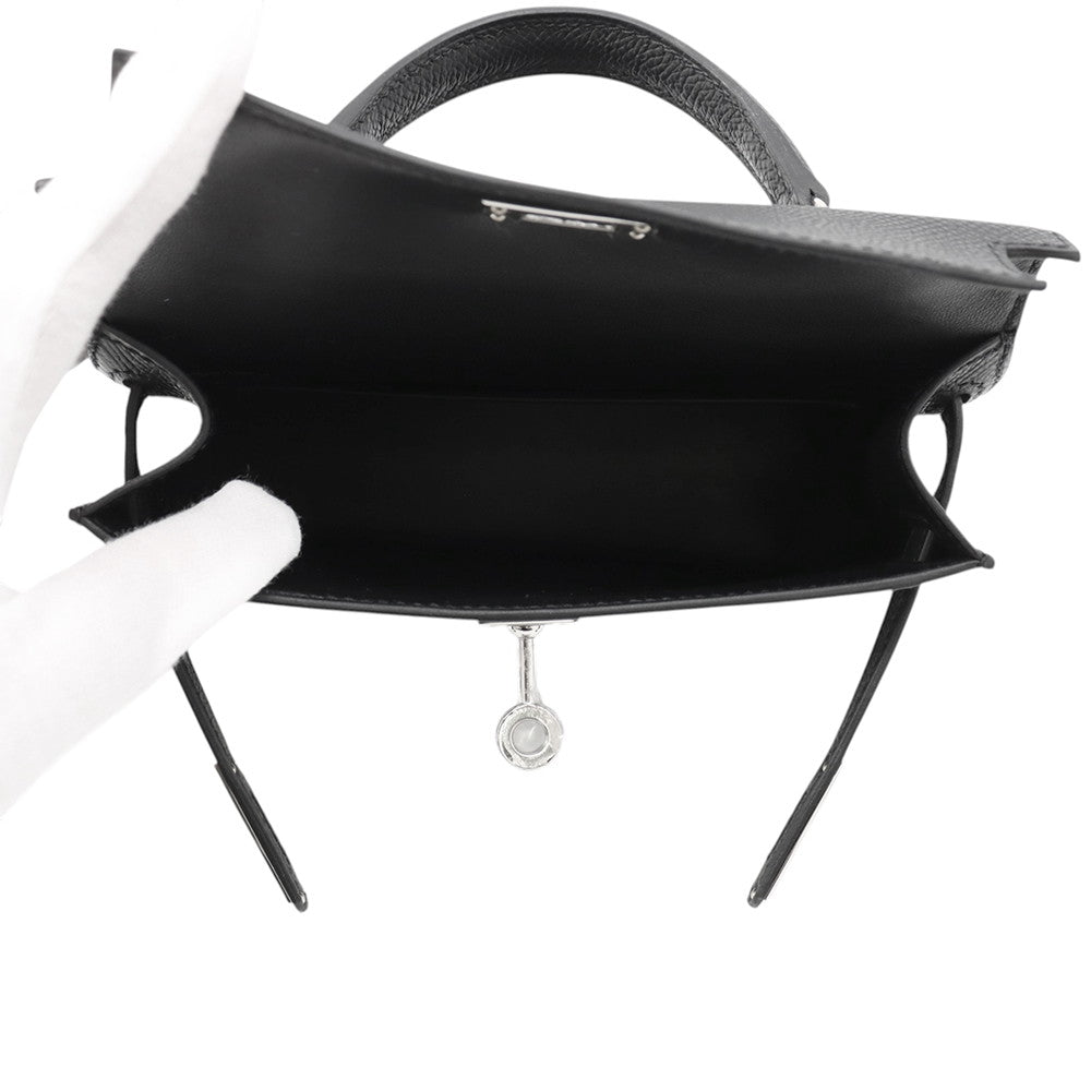 HERMES Mini Kelly 2 Black Epsom
