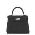 HERMES Kelly Retourne Black Togo Leather Size 25