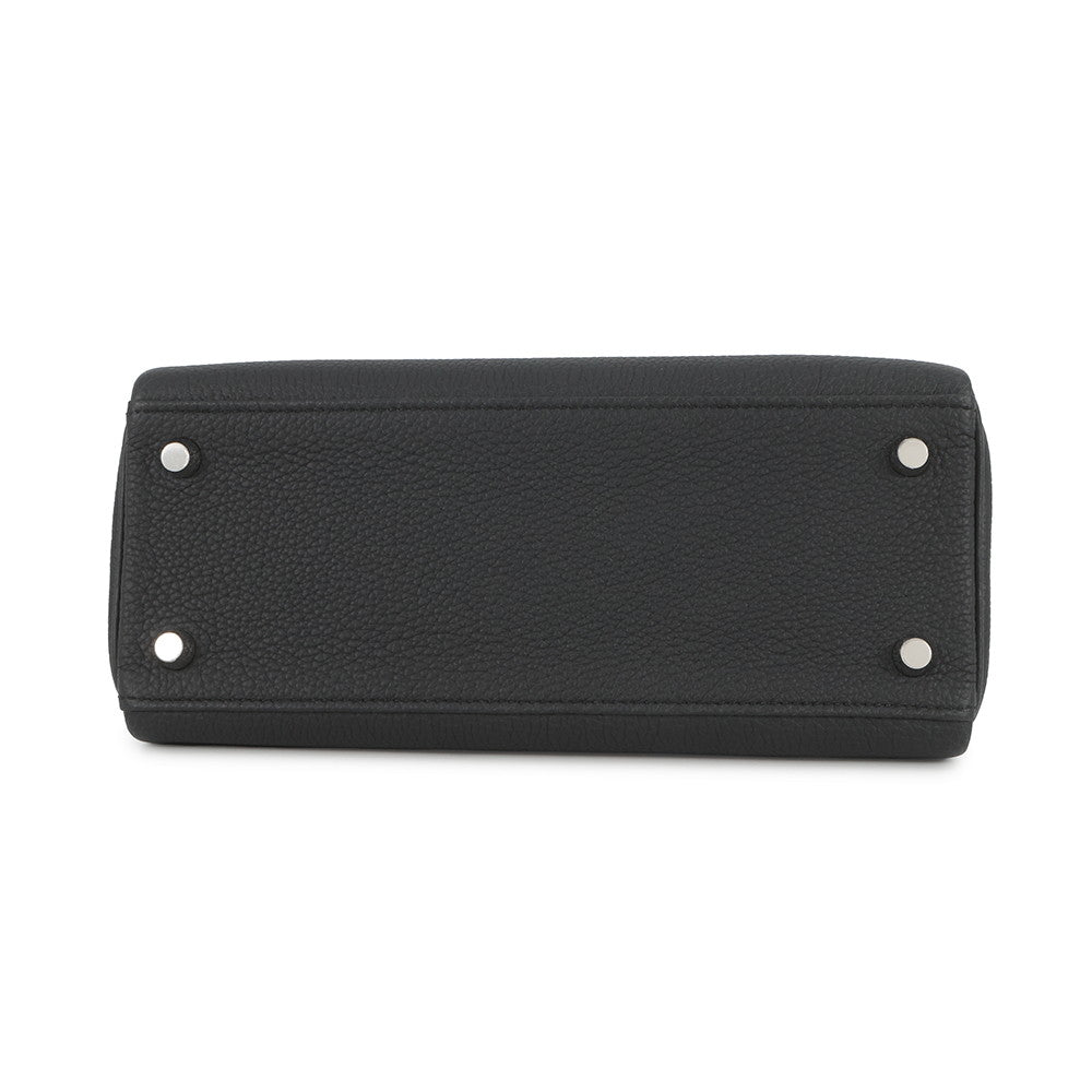 HERMES Kelly Retourne Black Togo Leather Size 25
