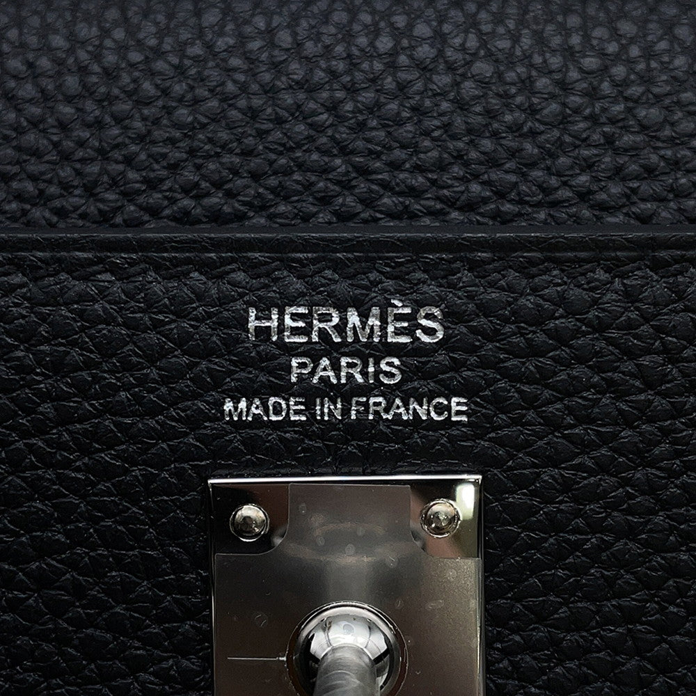 HERMES Kelly Retourne Black Togo Leather Size 25