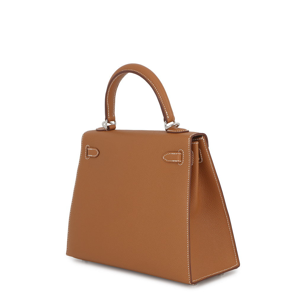 HERMES Kelly Sellier Gold Epsom Size 25