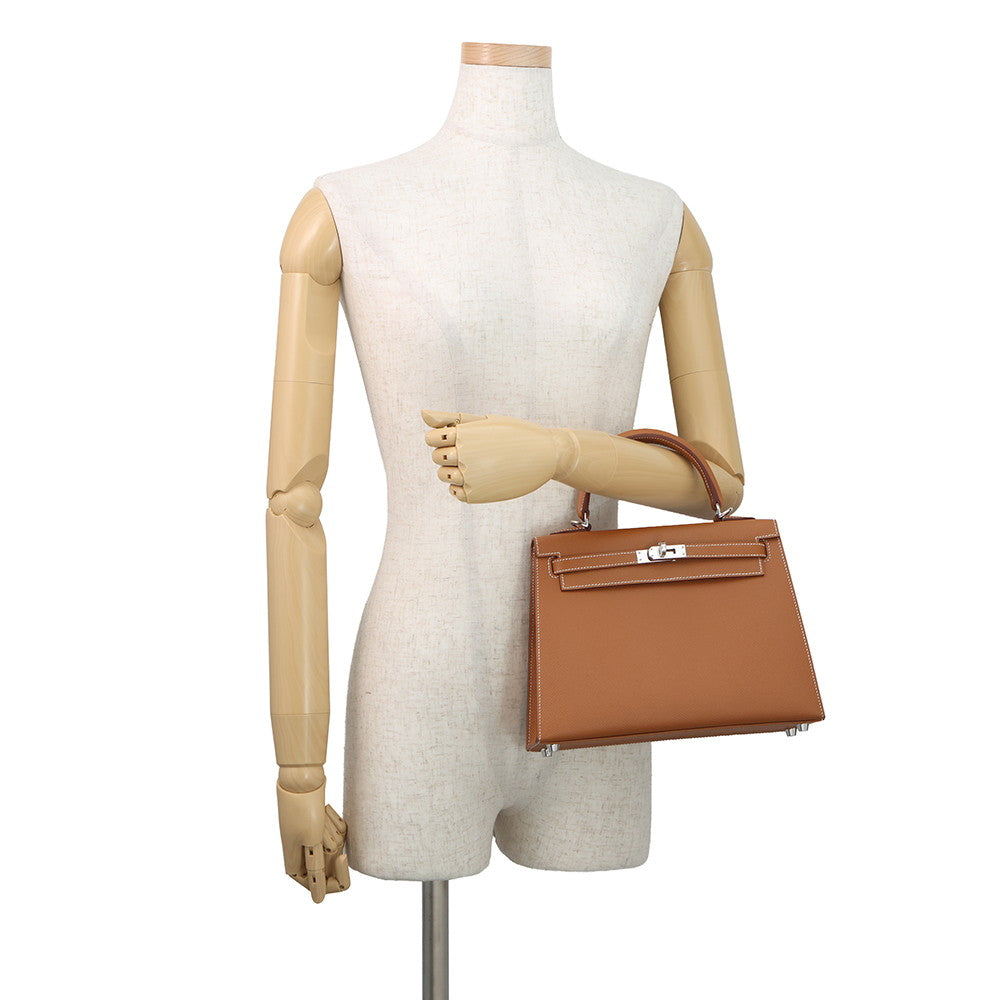 HERMES Kelly Sellier Gold Epsom Size 25
