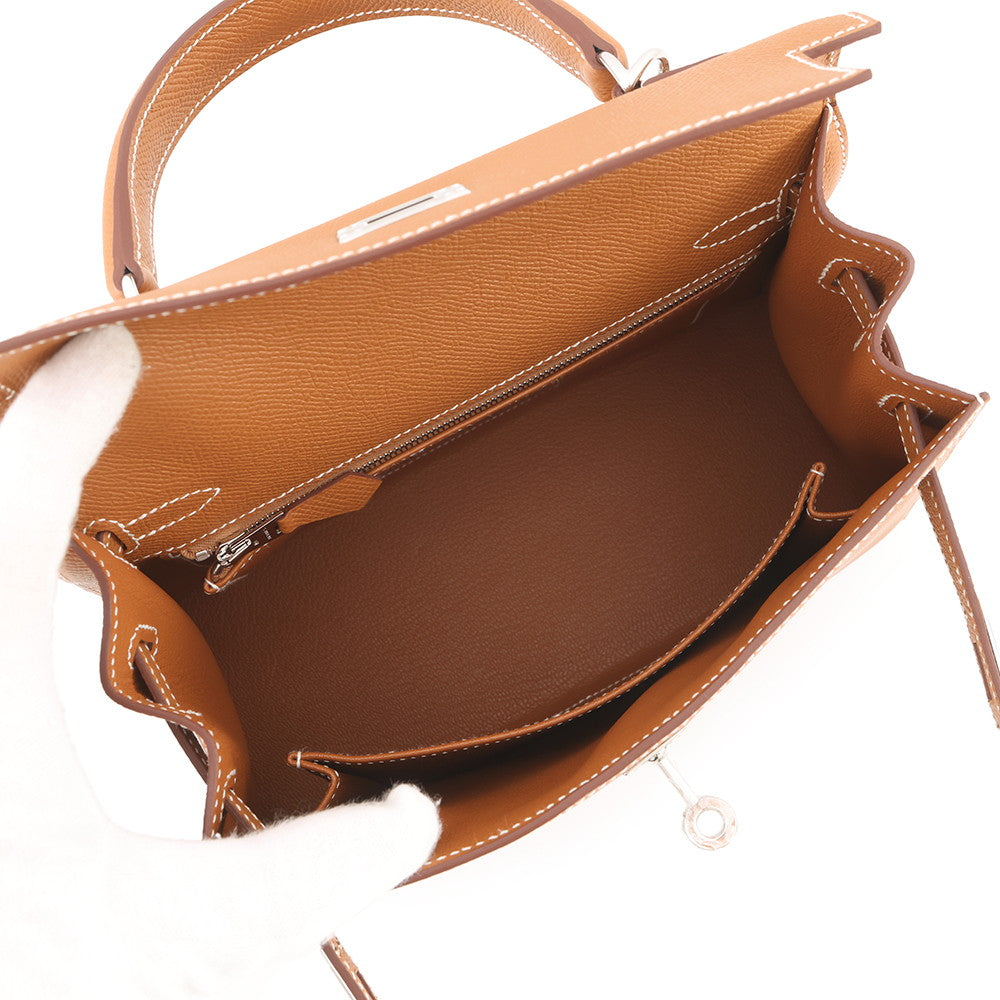 HERMES Kelly Sellier Gold Epsom Size 25