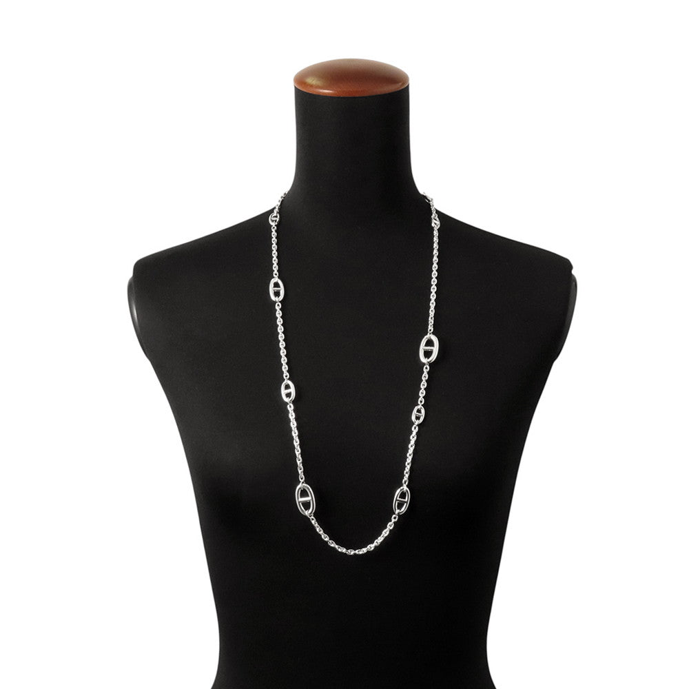 HERMES Chaine d'Ancre Farandole Necklace Size 80 SV925