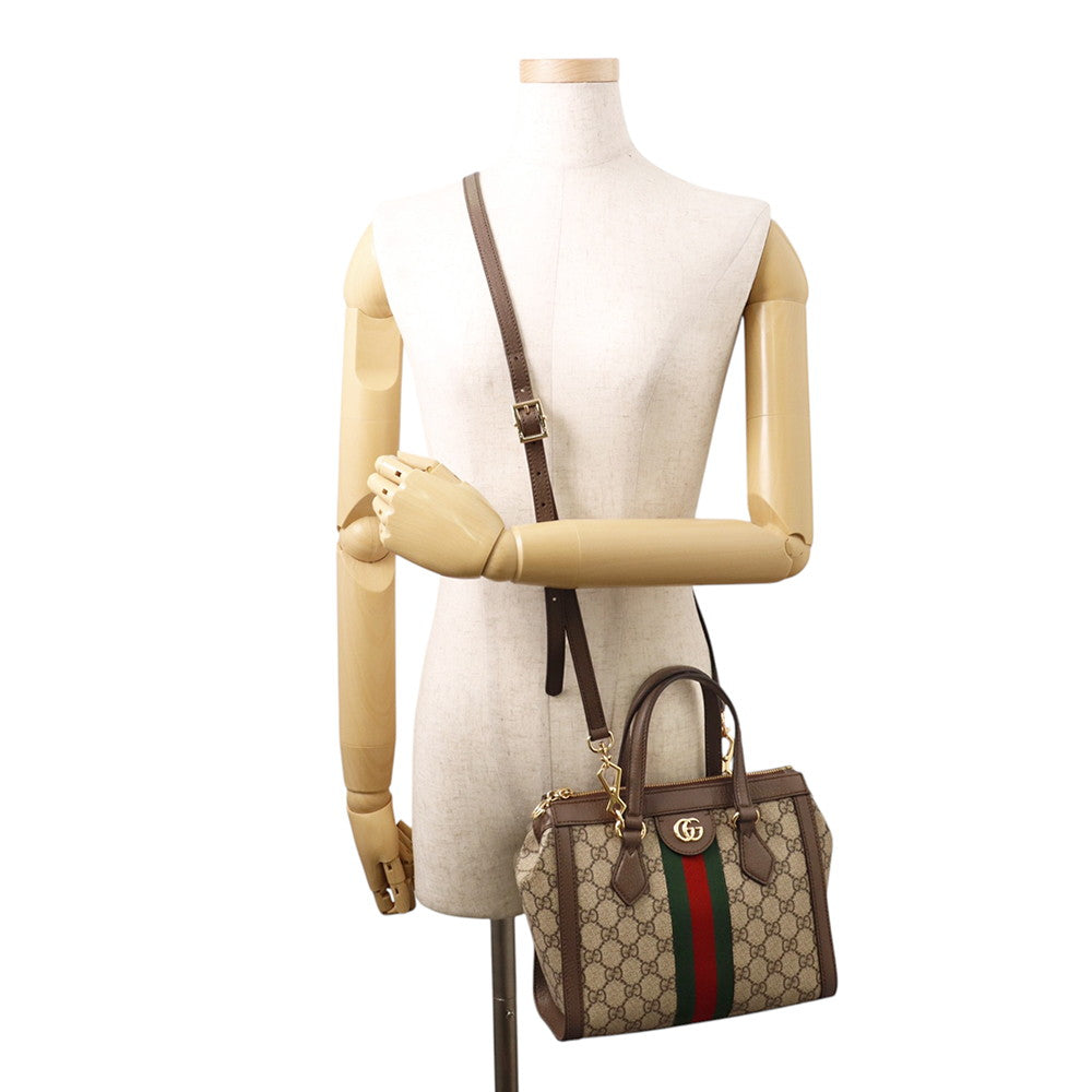 GUCCI Ophidia Small Tote Bag Beige/Brown547551 GG Supreme Leather Size Small