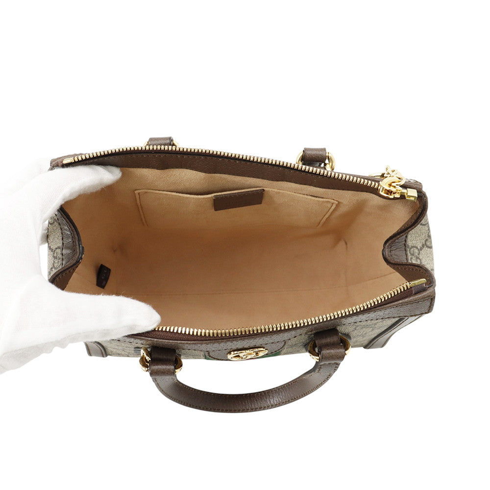 GUCCI Ophidia Small Tote Bag Beige/Brown547551 GG Supreme Leather Size Small