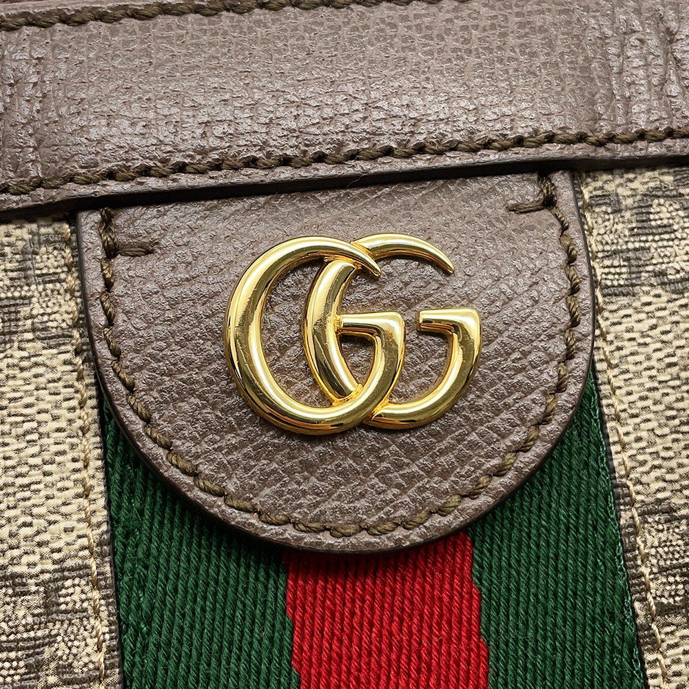 GUCCI Ophidia Small Tote Bag Beige/Brown547551 GG Supreme Leather Size Small
