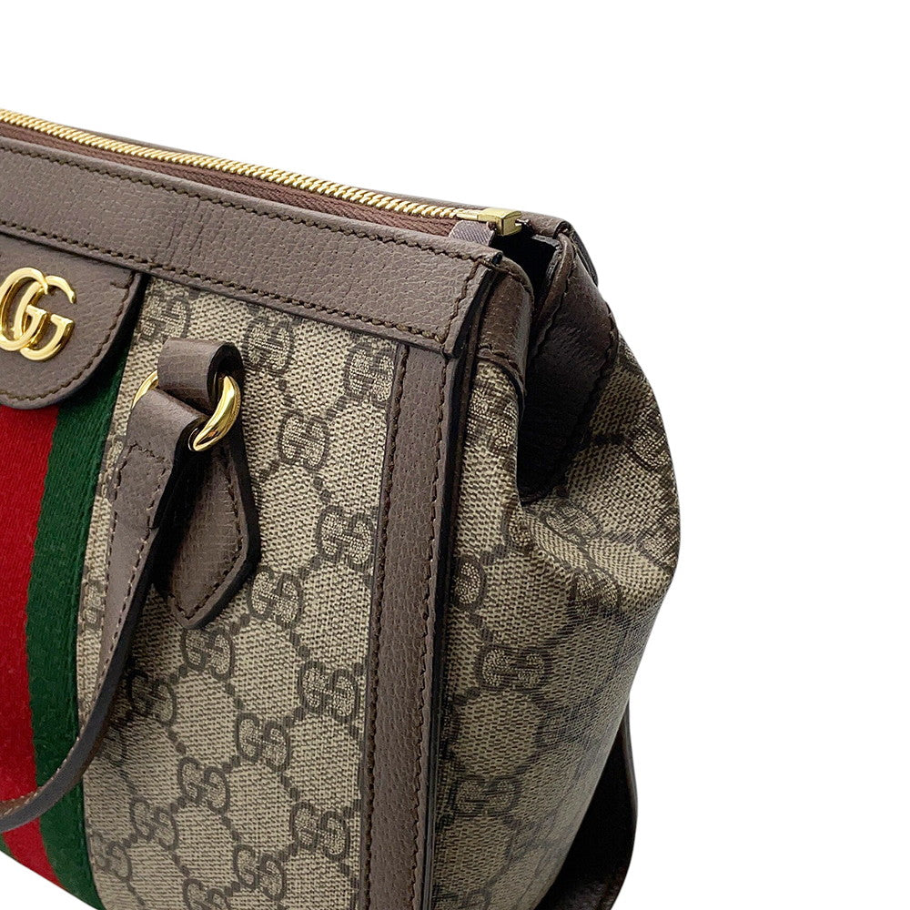 GUCCI Ophidia Small Tote Bag Beige/Brown547551 GG Supreme Leather Size Small