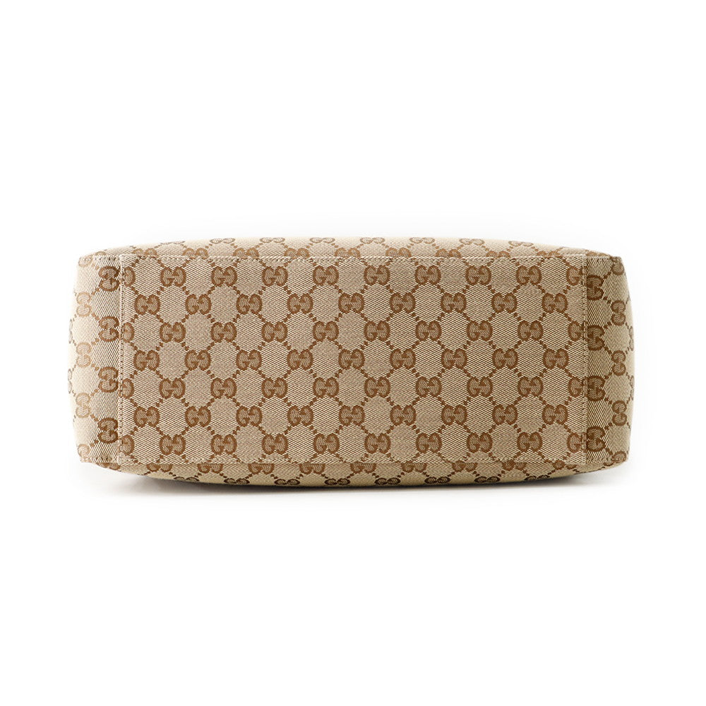 GUCCI GG CanvasTote Bag Beige/Brown834796 GG Canvas Leather