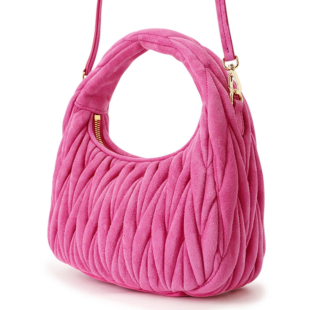 MIUMIU Wonder Hobo Bag Pink5BC125 suede