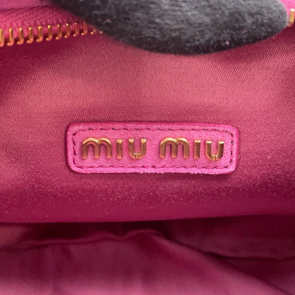 MIUMIU Wonder Hobo Bag Pink5BC125 suede