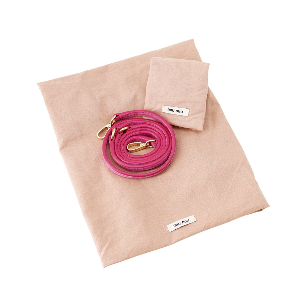 MIUMIU Wonder Hobo Bag Pink5BC125 suede