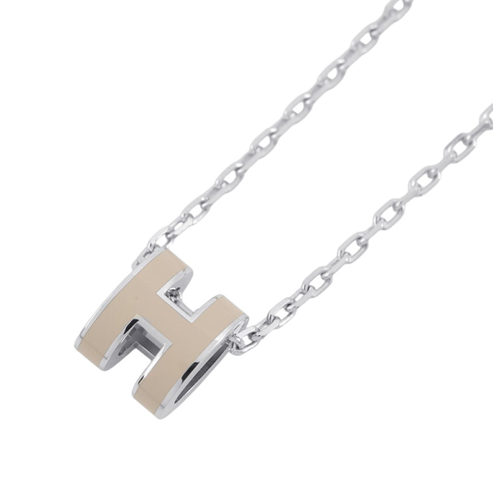 HERMES Pop Ash Necklace Size Mini Marong rasse Metal Lacquer