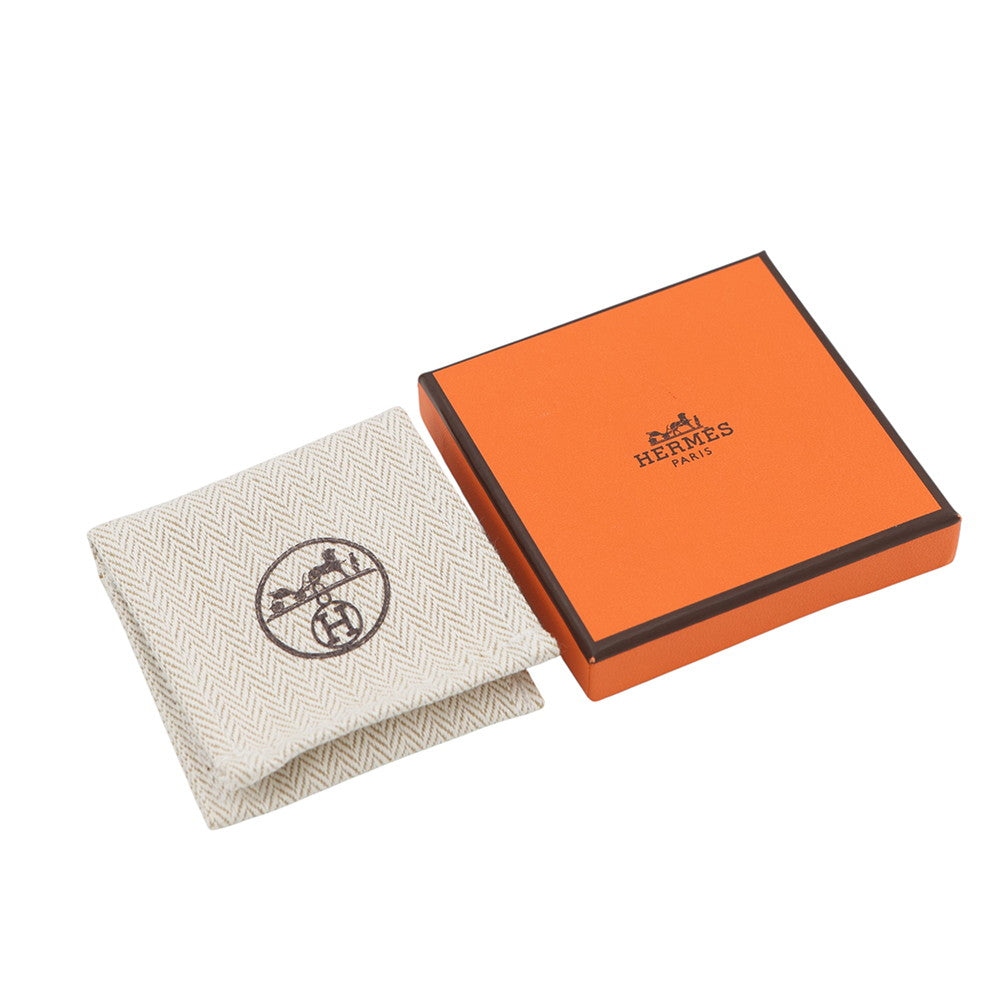 HERMES Pop Ash Ear Cuff White Gold Plated Lacquer