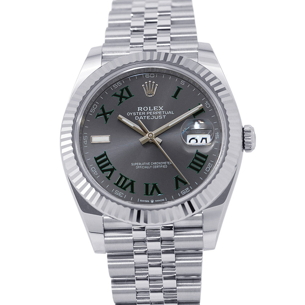 ROLEX Datejust W41mm Stainless Steel K18WG Slate Dial126334