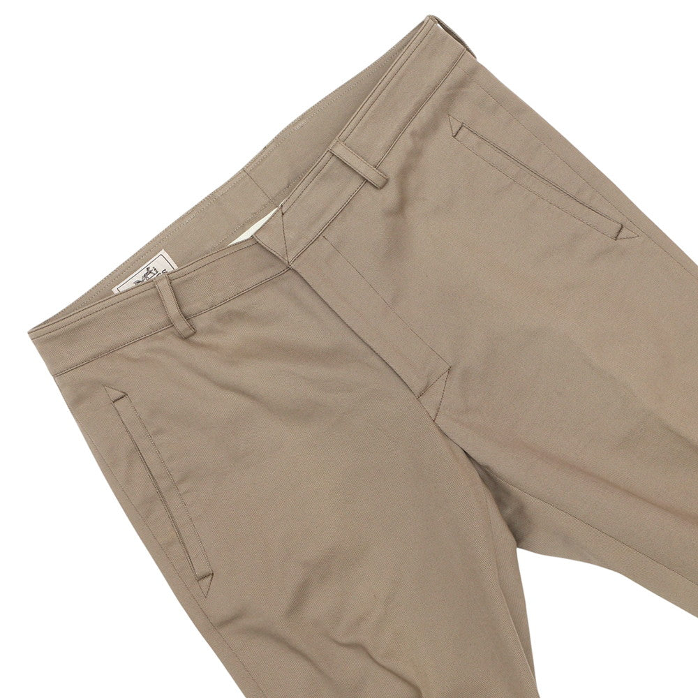 HERMES Pants Saint Germain Size 42 Beige Cotton98% Polyurethane2%