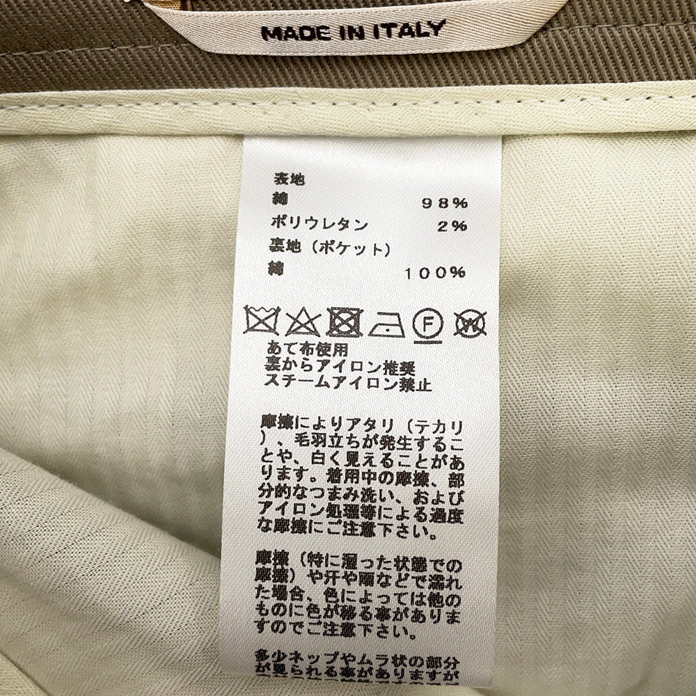 HERMES Pants Saint Germain Size 42 Beige Cotton98% Polyurethane2%