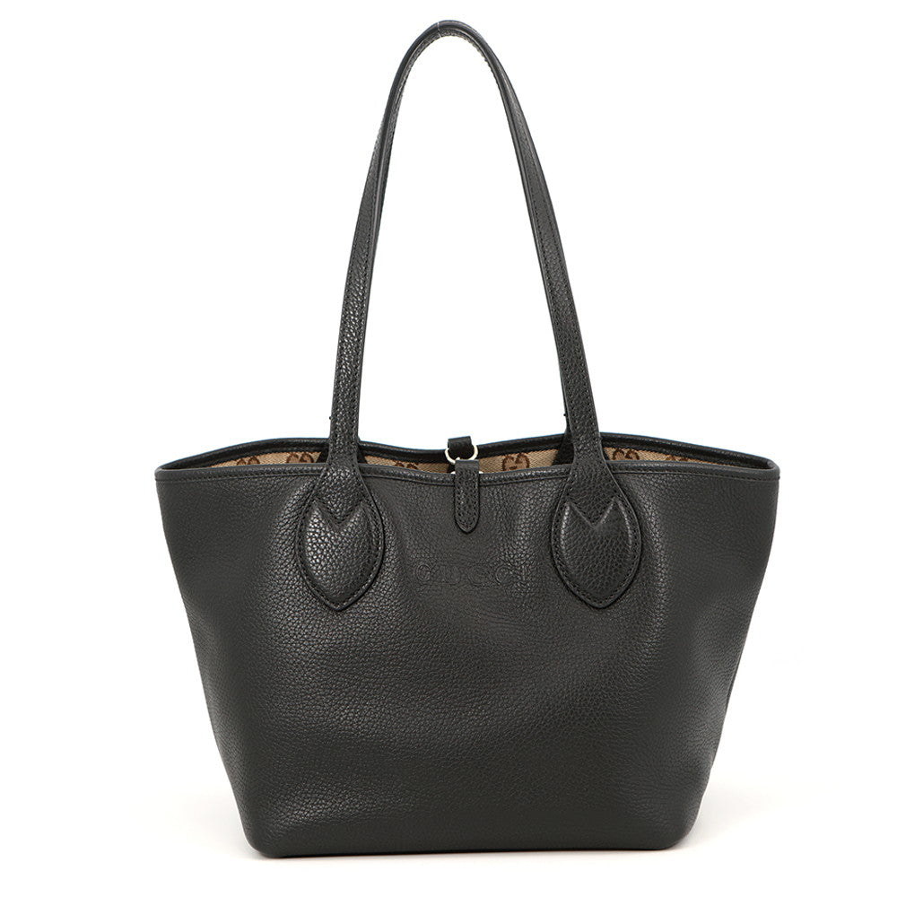 GUCCI Tortissima Reversible Tote Beige/Black839124 AAFEQ 1069 GG Canvas Leather Size Small