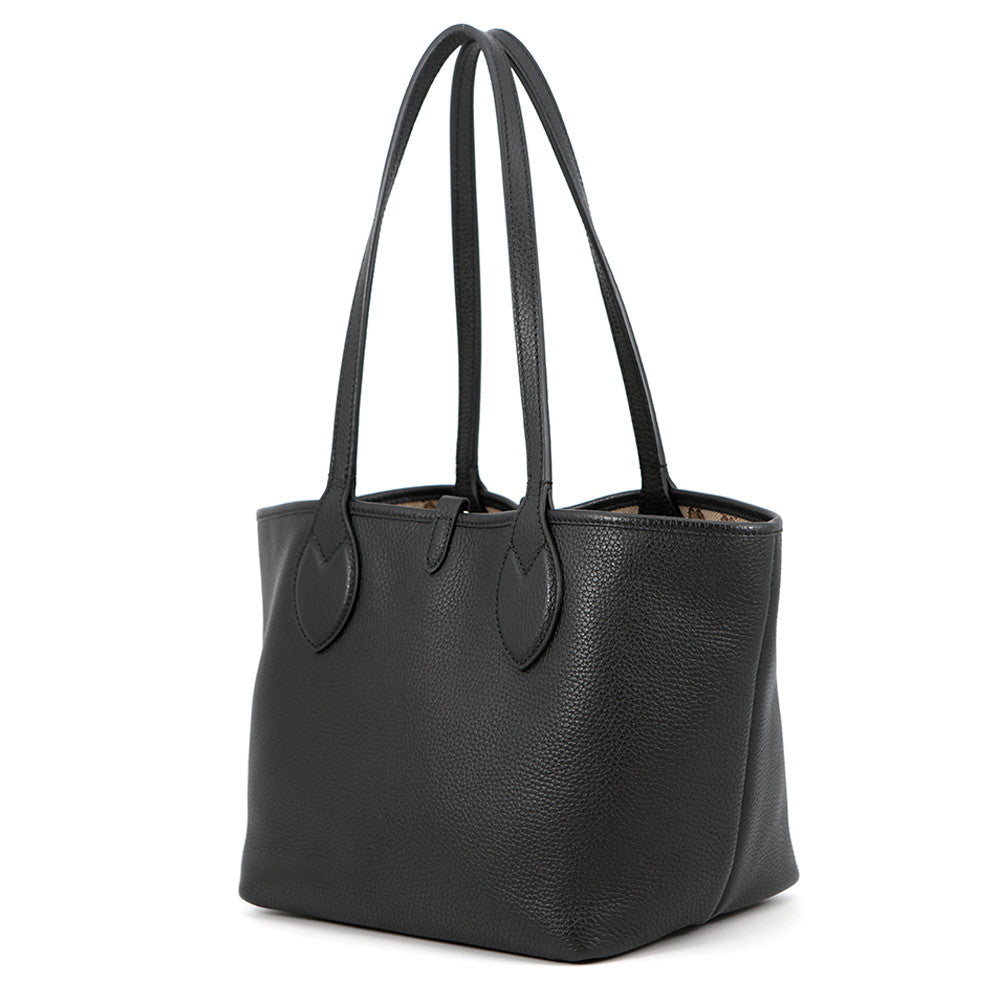 GUCCI Tortissima Reversible Tote Beige/Black839124 AAFEQ 1069 GG Canvas Leather Size Small