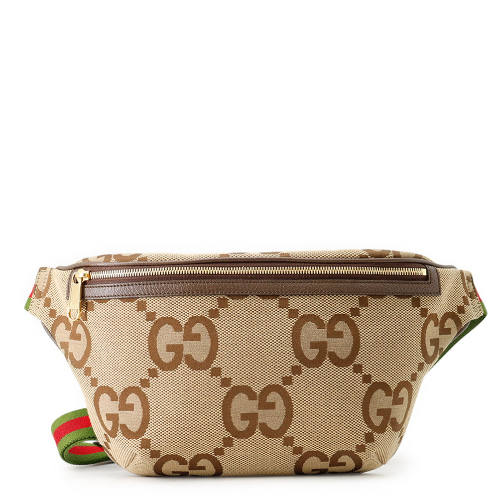 GUCCI jumbo GG belt bag Beige/Brown696031 Canvas Leather