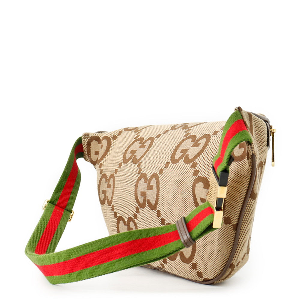 GUCCI jumbo GG belt bag Beige/Brown696031 Canvas Leather