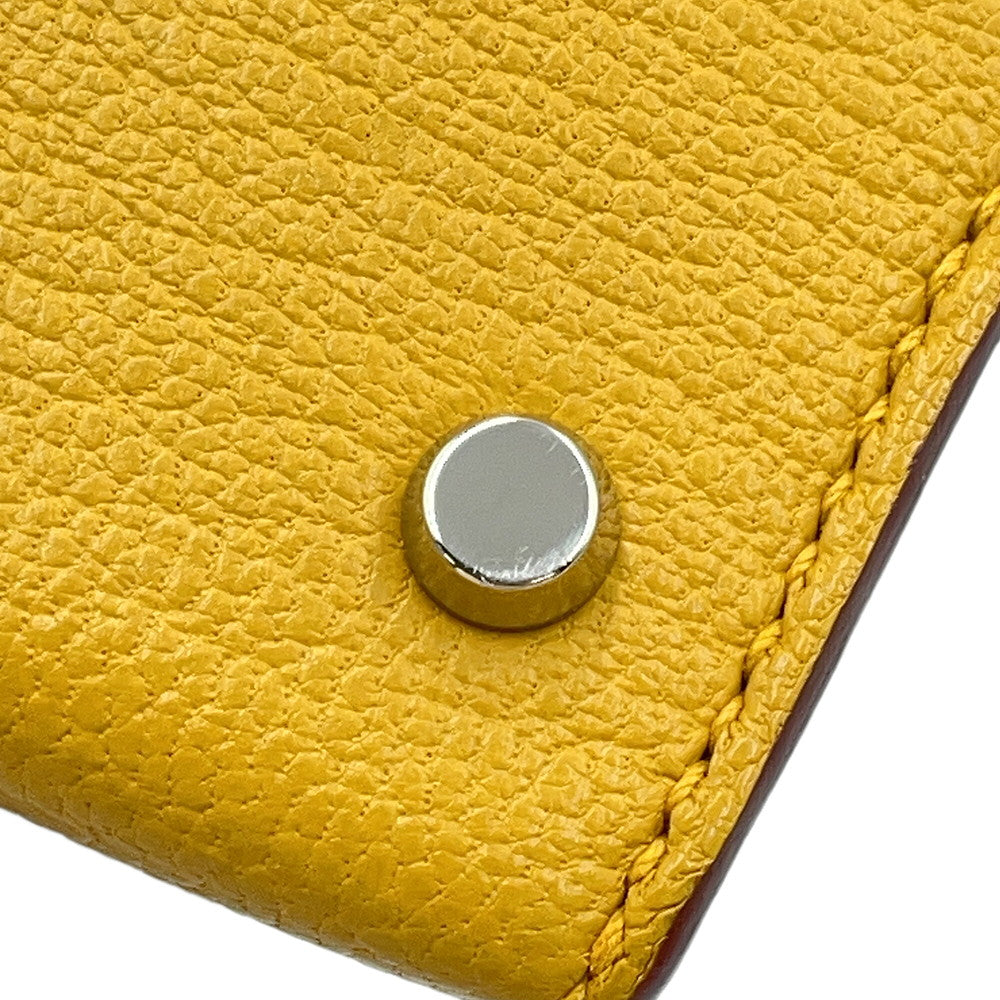 HERMES Mini Kelly 2 Verso Jaune Ambre/Rose Tyrien Chevre Shamqila