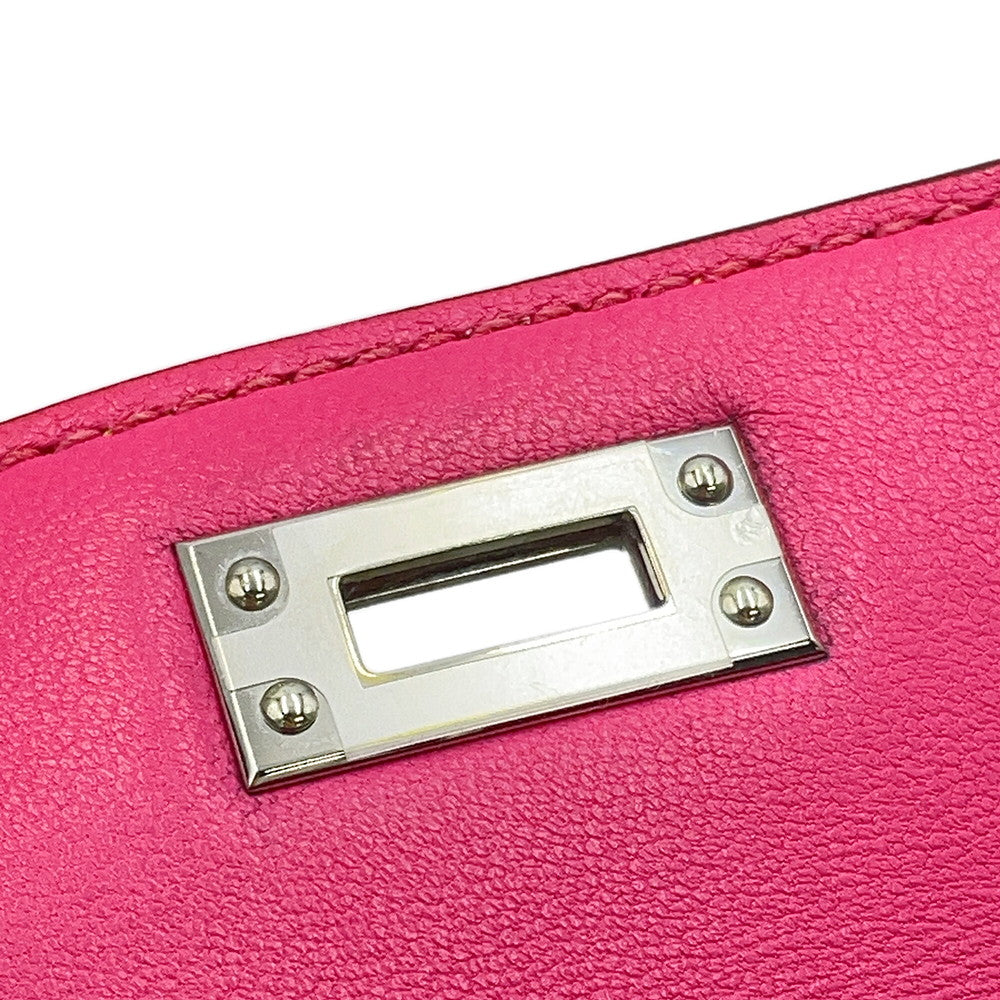 HERMES Mini Kelly 2 Verso Jaune Ambre/Rose Tyrien Chevre Shamqila