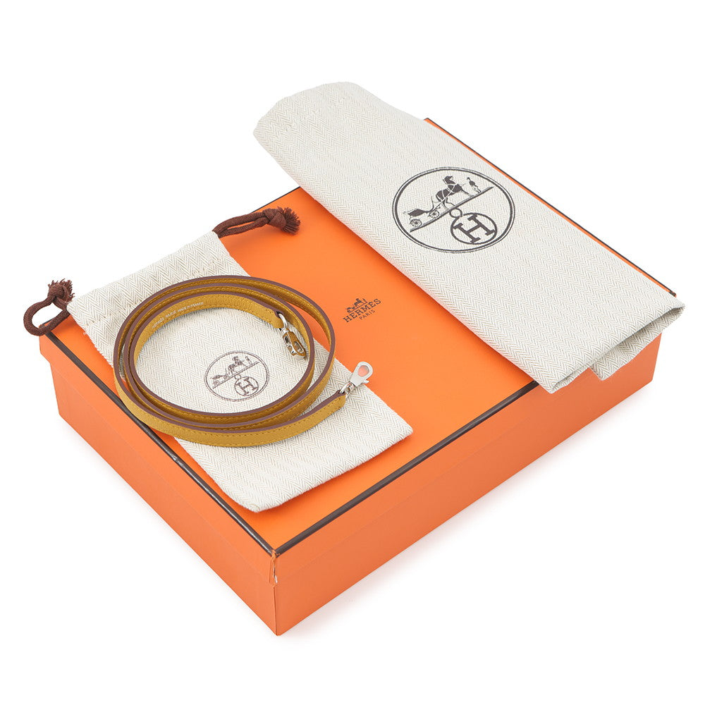 HERMES Mini Kelly 2 Verso Jaune Ambre/Rose Tyrien Chevre Shamqila