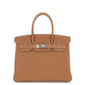 HERMES Birkin Gold Togo Leather Size 30