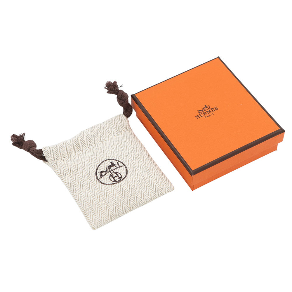 HERMES Pop Ash Earrings Size Mini White Metal