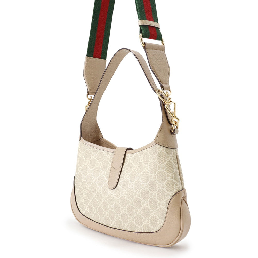 GUCCI Jackie1961 GG Supreme Shoulder Bag Beige678843 PVC Leather