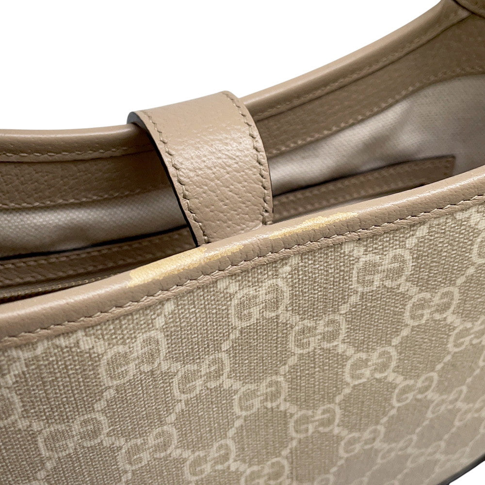 GUCCI Jackie1961 GG Supreme Shoulder Bag Beige678843 PVC Leather