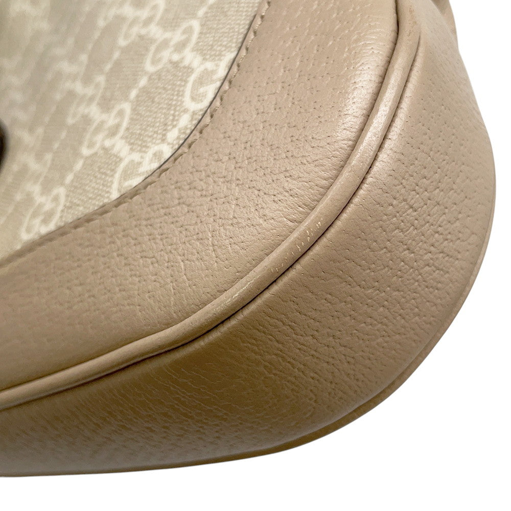 GUCCI Jackie1961 GG Supreme Shoulder Bag Beige678843 PVC Leather