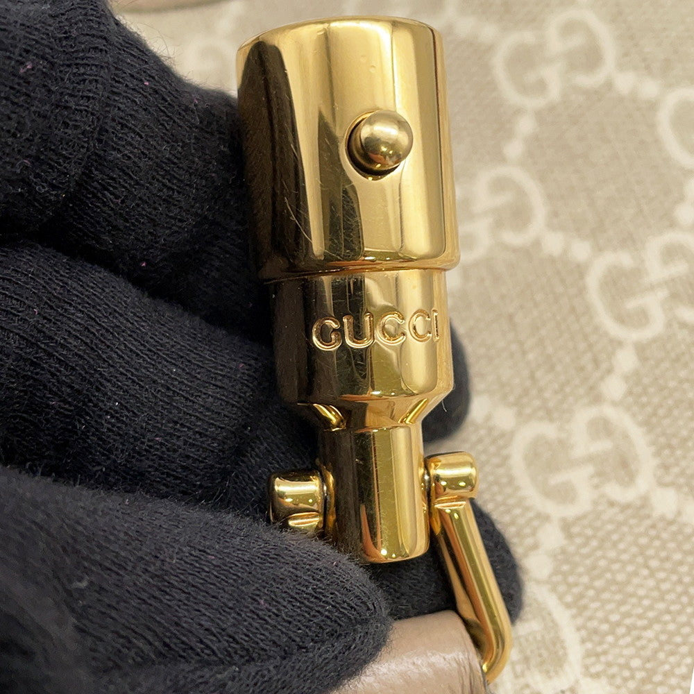 GUCCI Jackie1961 GG Supreme Shoulder Bag Beige678843 PVC Leather