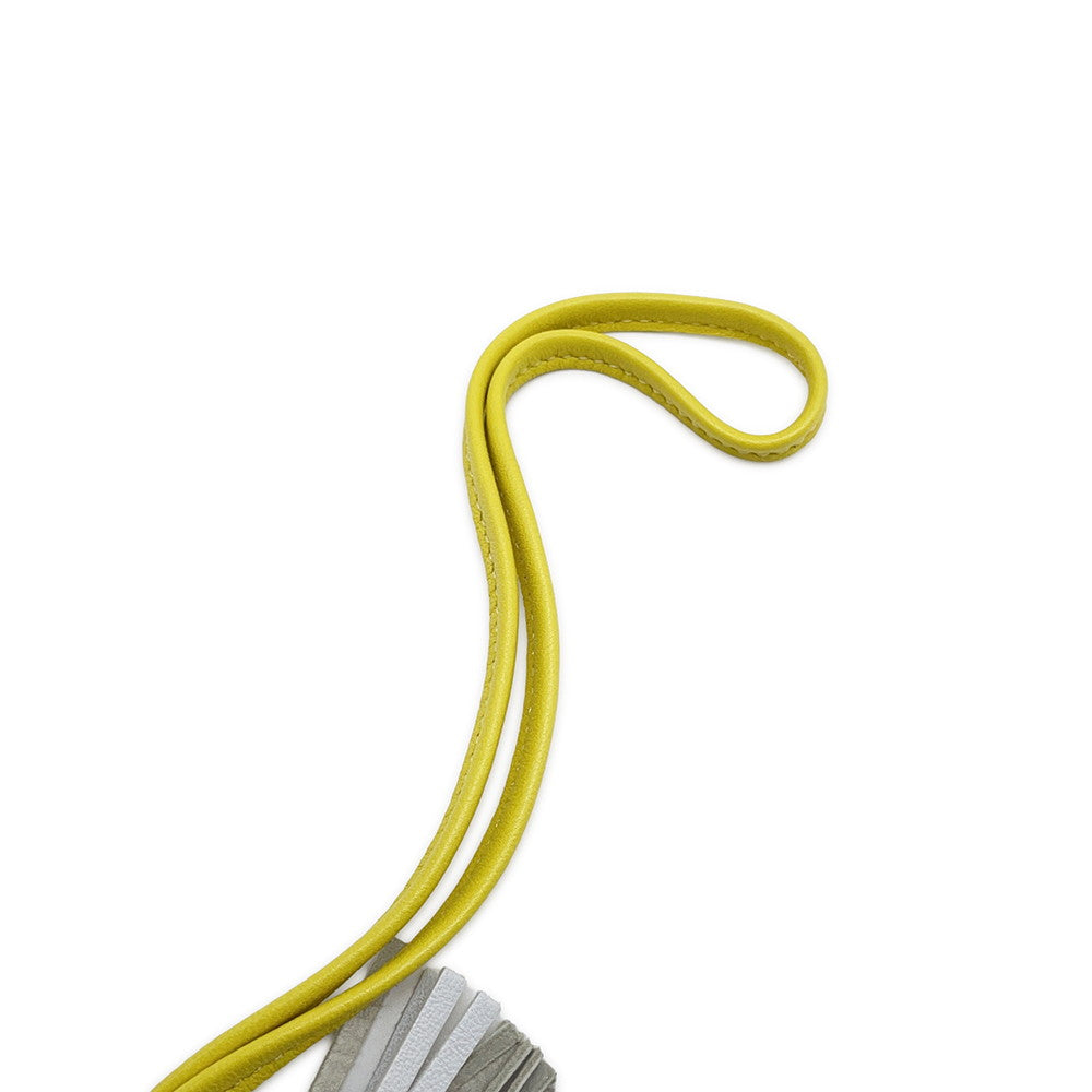 HERMES Rodeo Bag Charm Carnelian/Lime/Blue Brume Lambskin Size PM