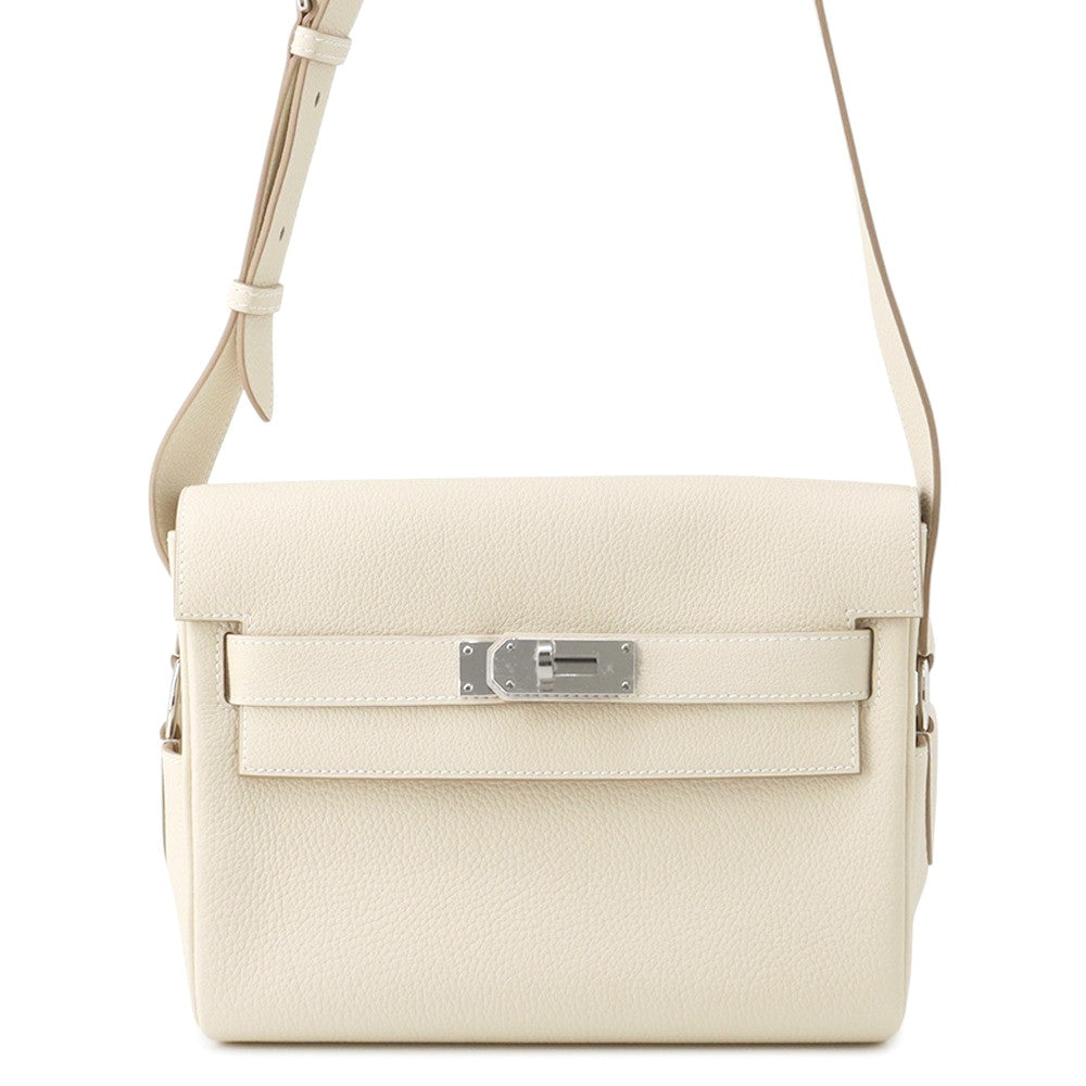 HERMES Kelly Messenger Craie Togo Leather Size PM