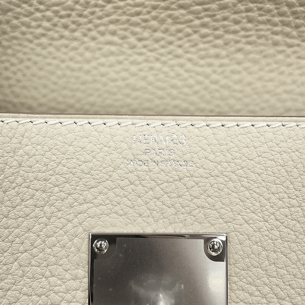 HERMES Kelly Messenger Craie Togo Leather Size PM