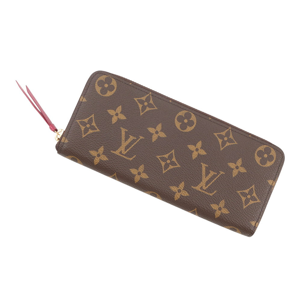 LOUIS VUITTON Portefeuille Clemence FuchsiaM60742 Monogram