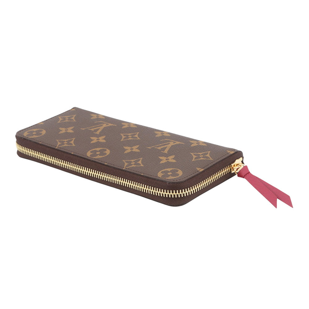 LOUIS VUITTON Portefeuille Clemence FuchsiaM60742 Monogram