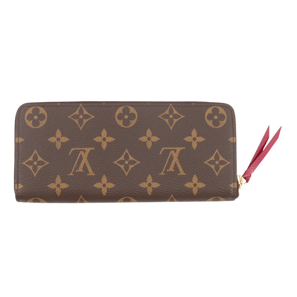 LOUIS VUITTON Portefeuille Clemence FuchsiaM60742 Monogram